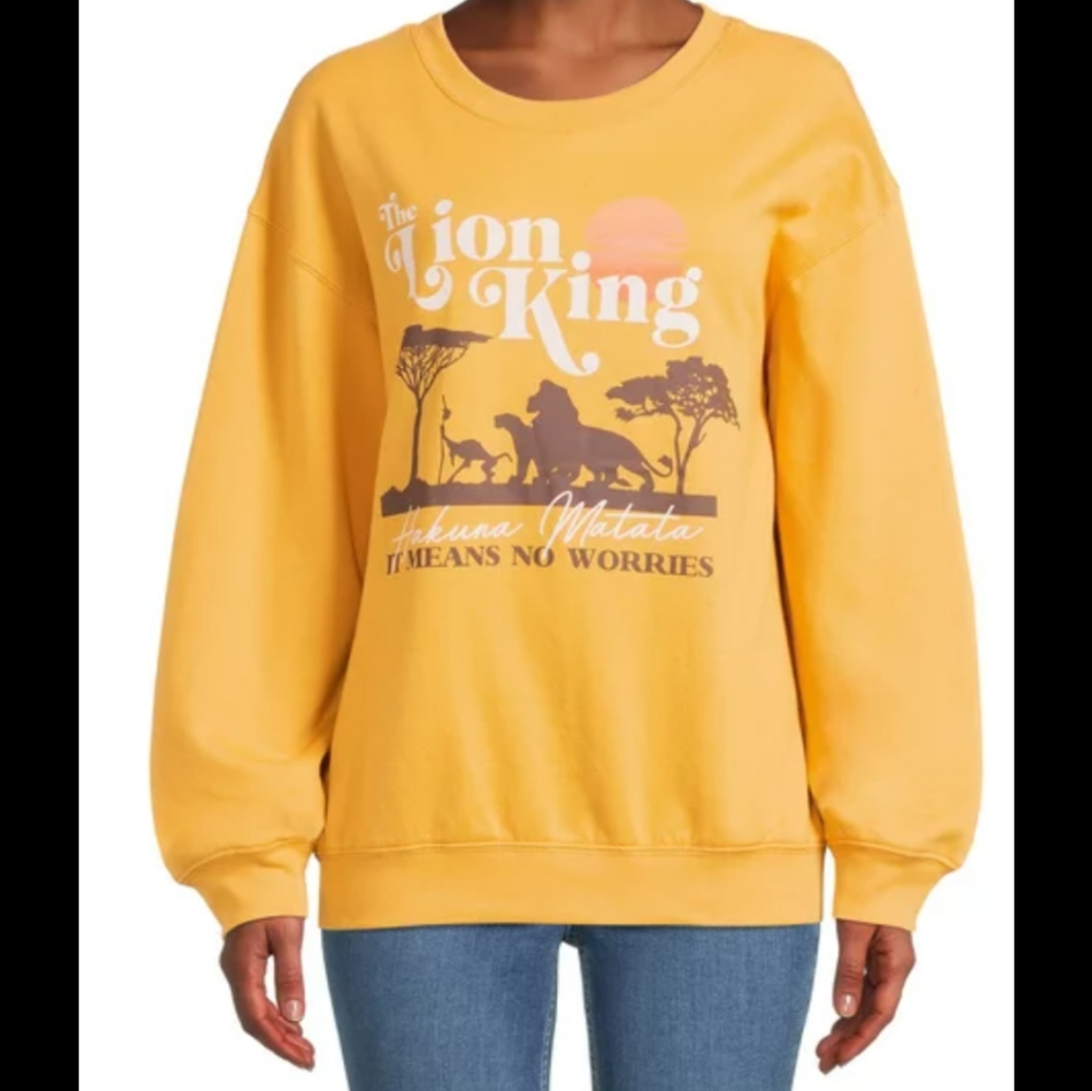 Disney The Lion King Women's Sweater Mustard Yellow Size XXXL